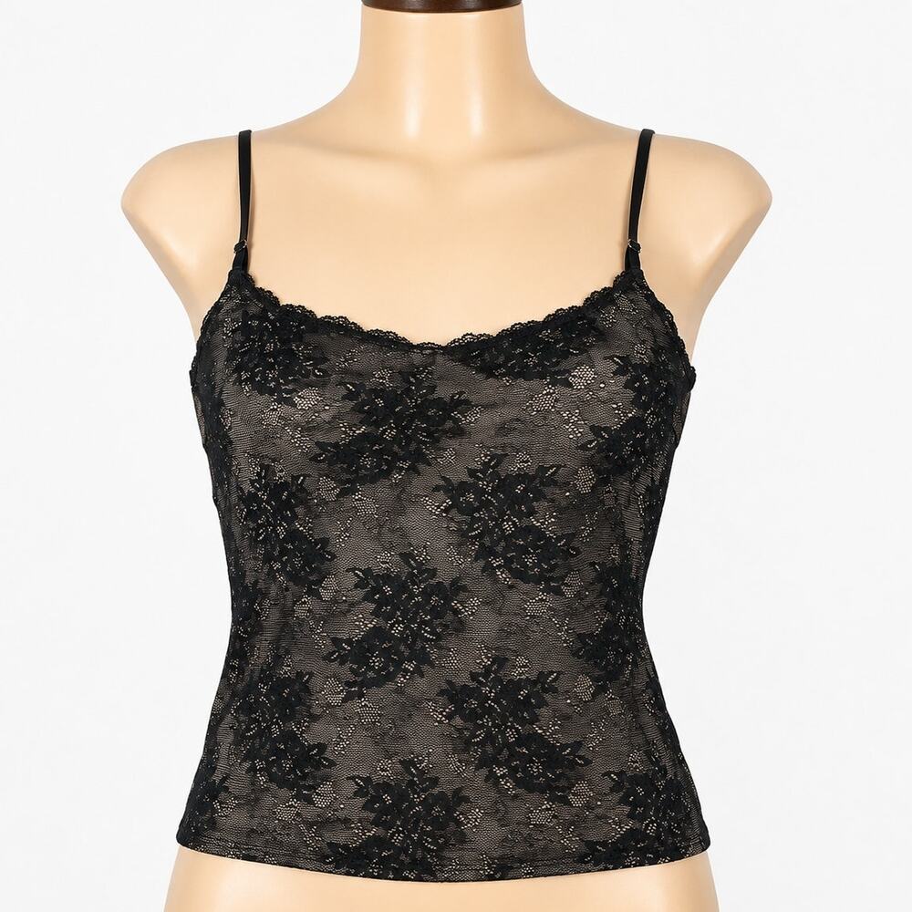 Abercrombie & Fitch Bra-Free Collection Black Lace Cami Large BuiltIn Lining NWT